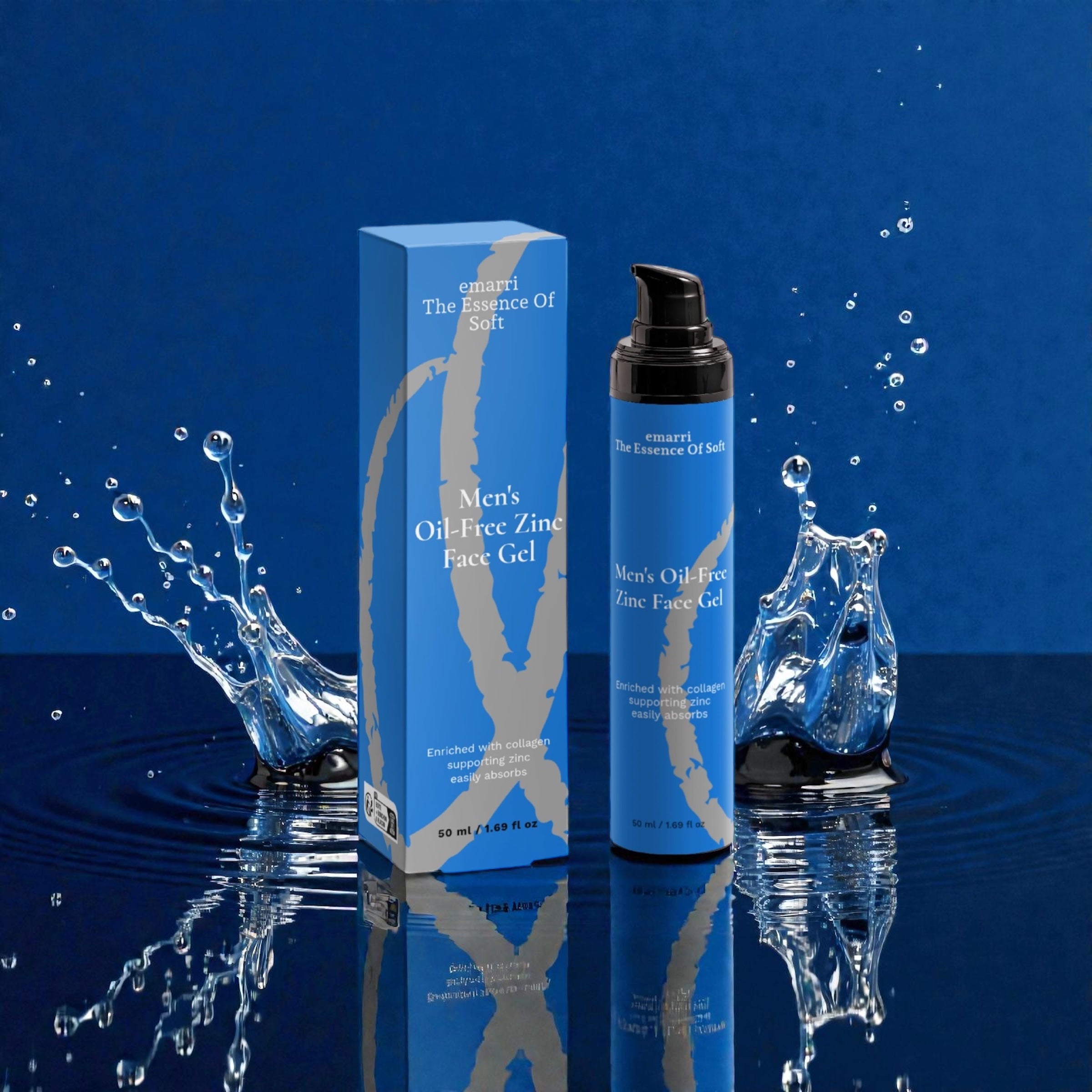 Oil-Free Zinc Face Gel for Men by emarri.