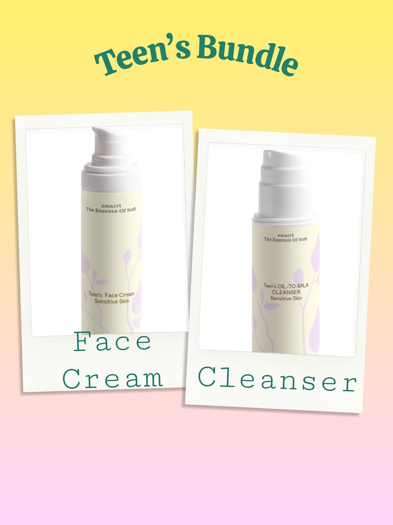 Teen's Face Cream and Oil to Milk Cleanser Bundle